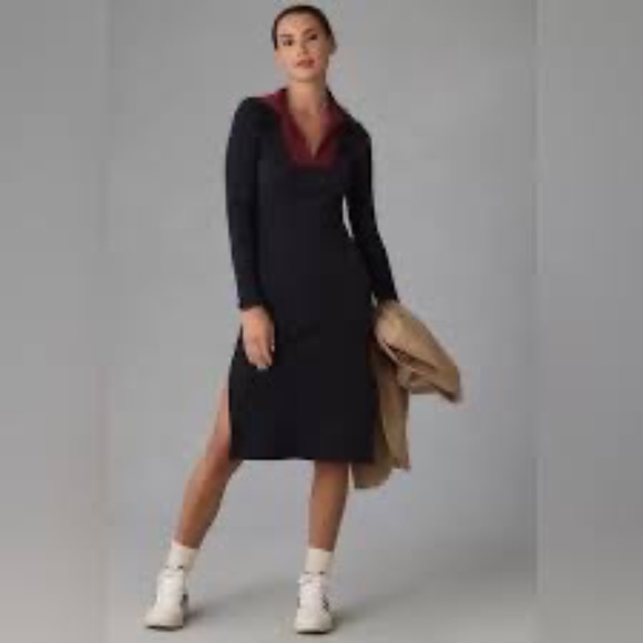 Anthropologie Daily Practice Quarter Zip Midi Dress Sz XL - Picture 1 of 7